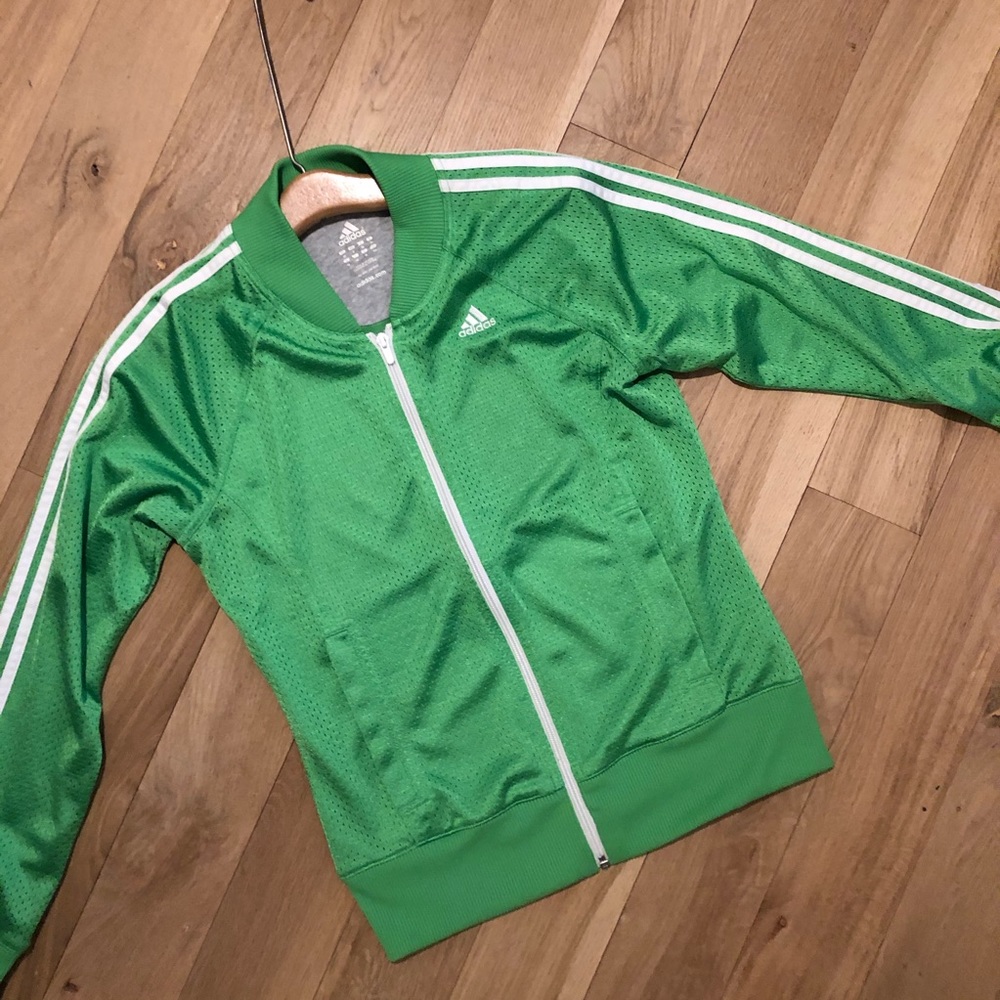 Adidas green track jacket
